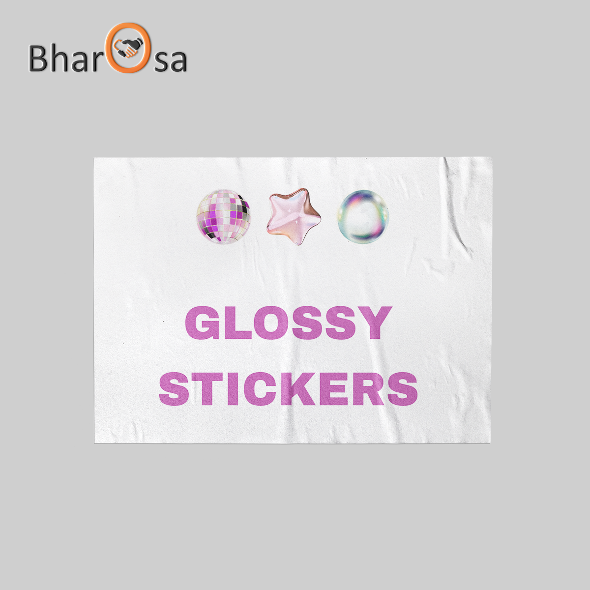 A4 Size Glossy Stickers Print