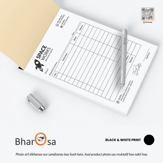 Plain Paper 5 x 7.5 Inches Size Bill Books