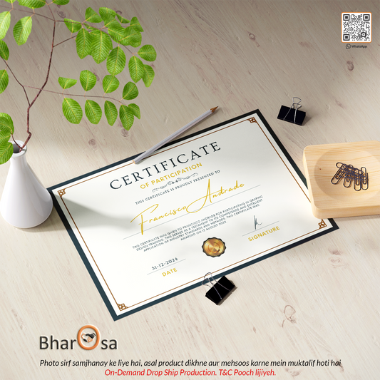 Certificate Print on A4 Size Glossy Card