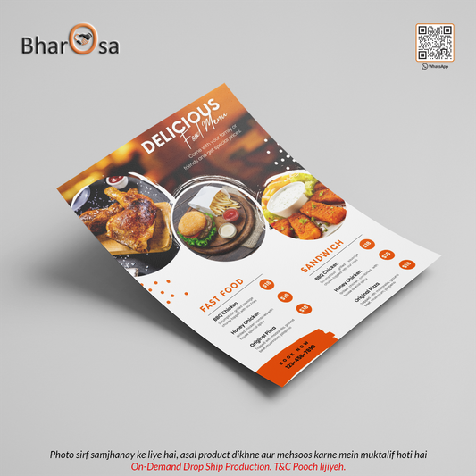 Letter Size Restaurant Flyer - Full Color