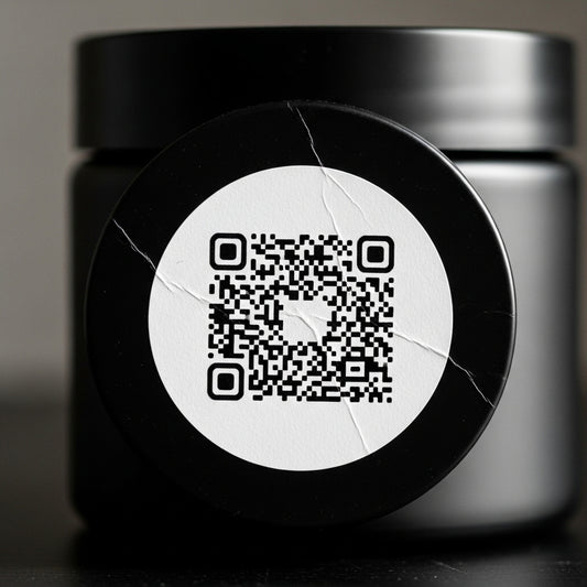 Circular QR Code Paper Labels 32mm x 19mm (1.26" x 0.75") | Affordable Pakistan