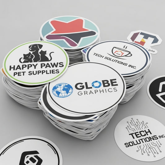 Custom Logo Stickers Printing Service | Affordable Pakistan