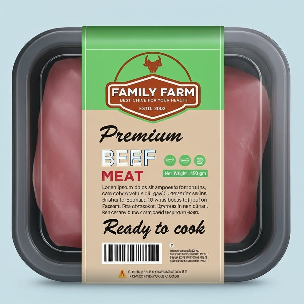 Meat Box Sticker Label Printing | Affordable Pakistan