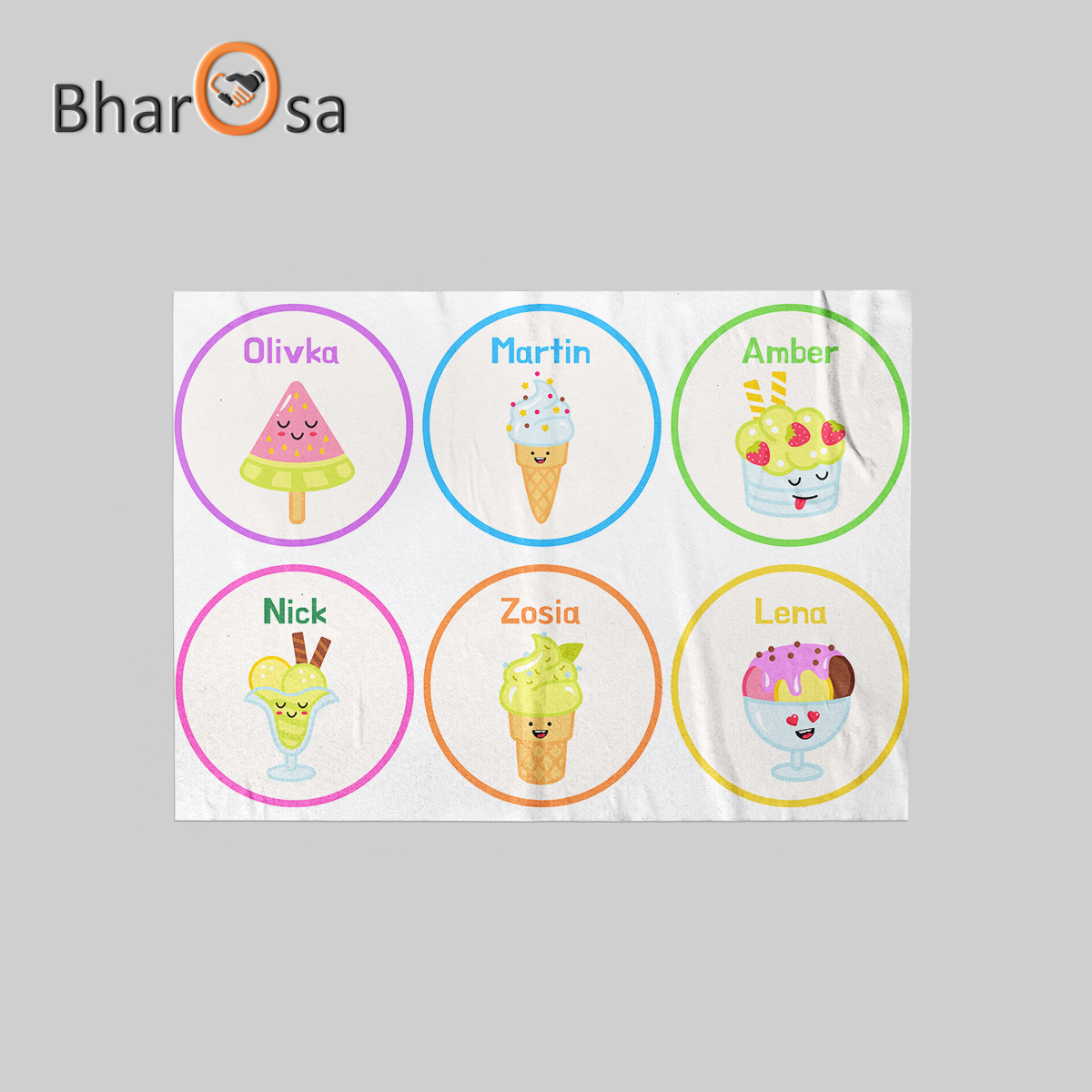 A4 Glossy Sticker Printing | Full Color Print Pakistan