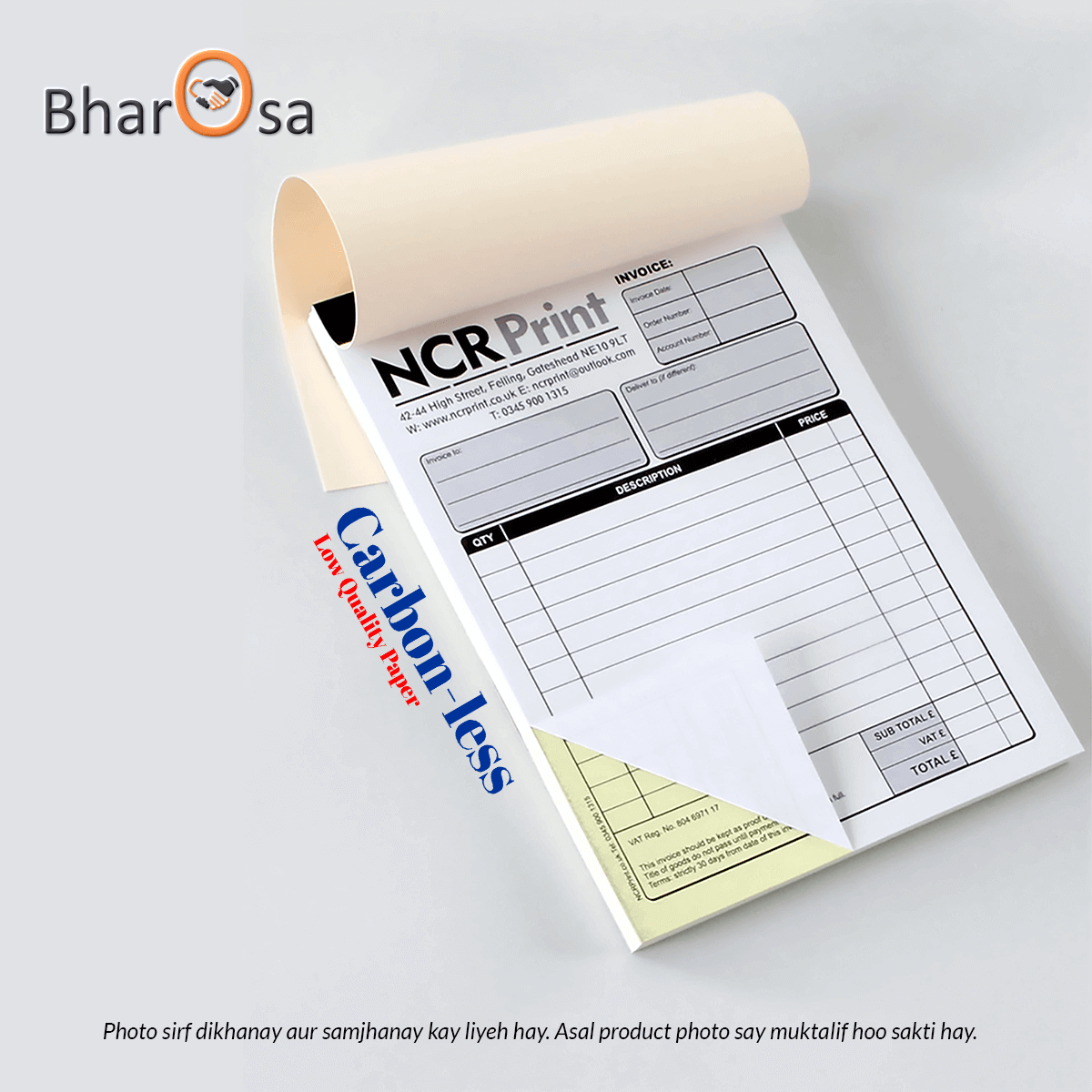 Carbon-less Paper 5.75 x 9 inches Size Bill Books