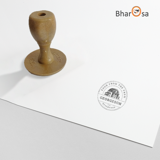 Traditional Round Stamp Making Service | Affordable Pakistan