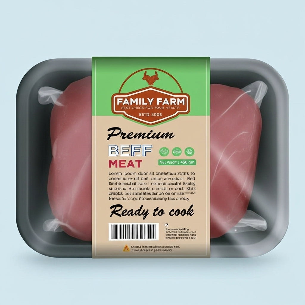 Meat Box Sticker Label Printing | Affordable Pakistan