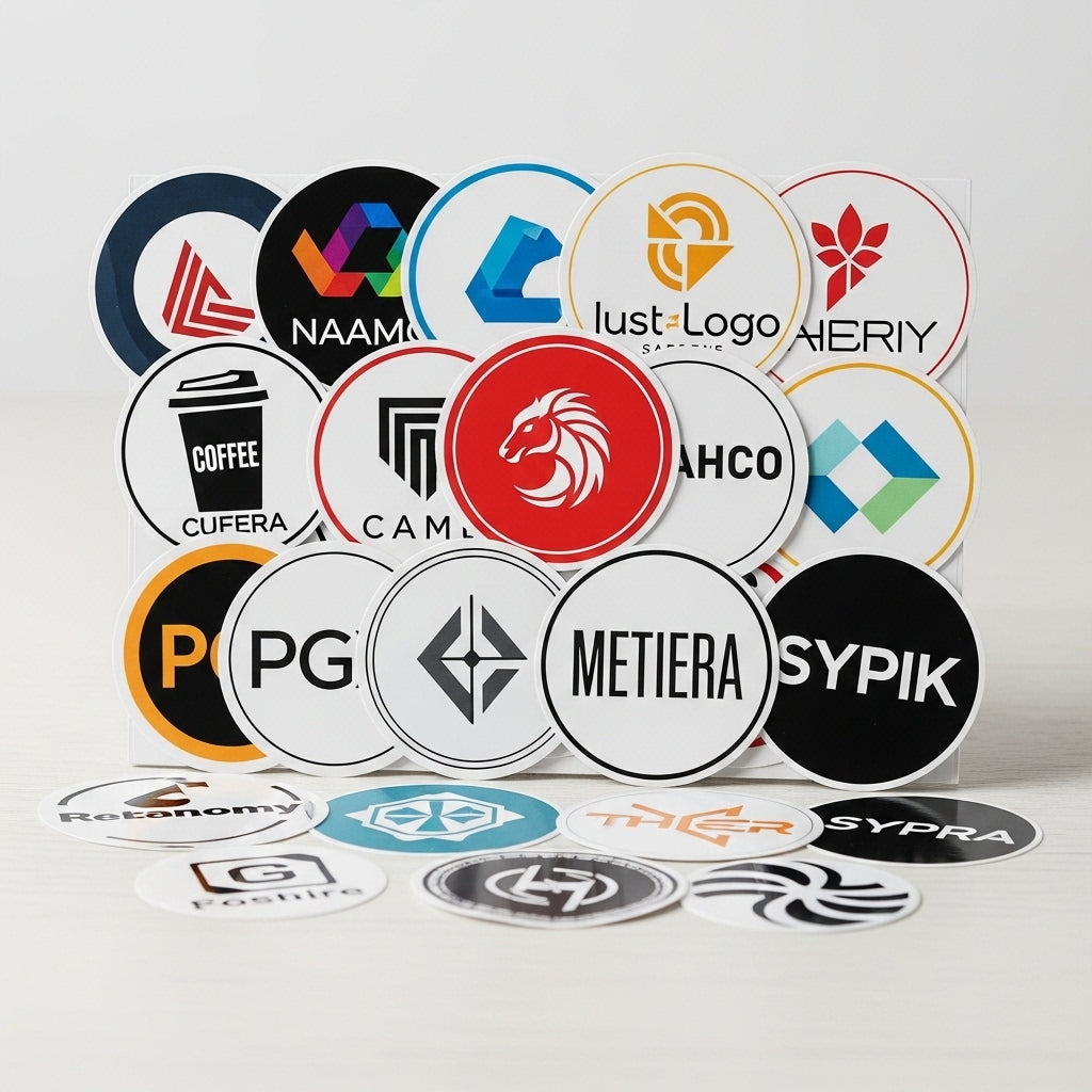 Collection of various logos on a white background