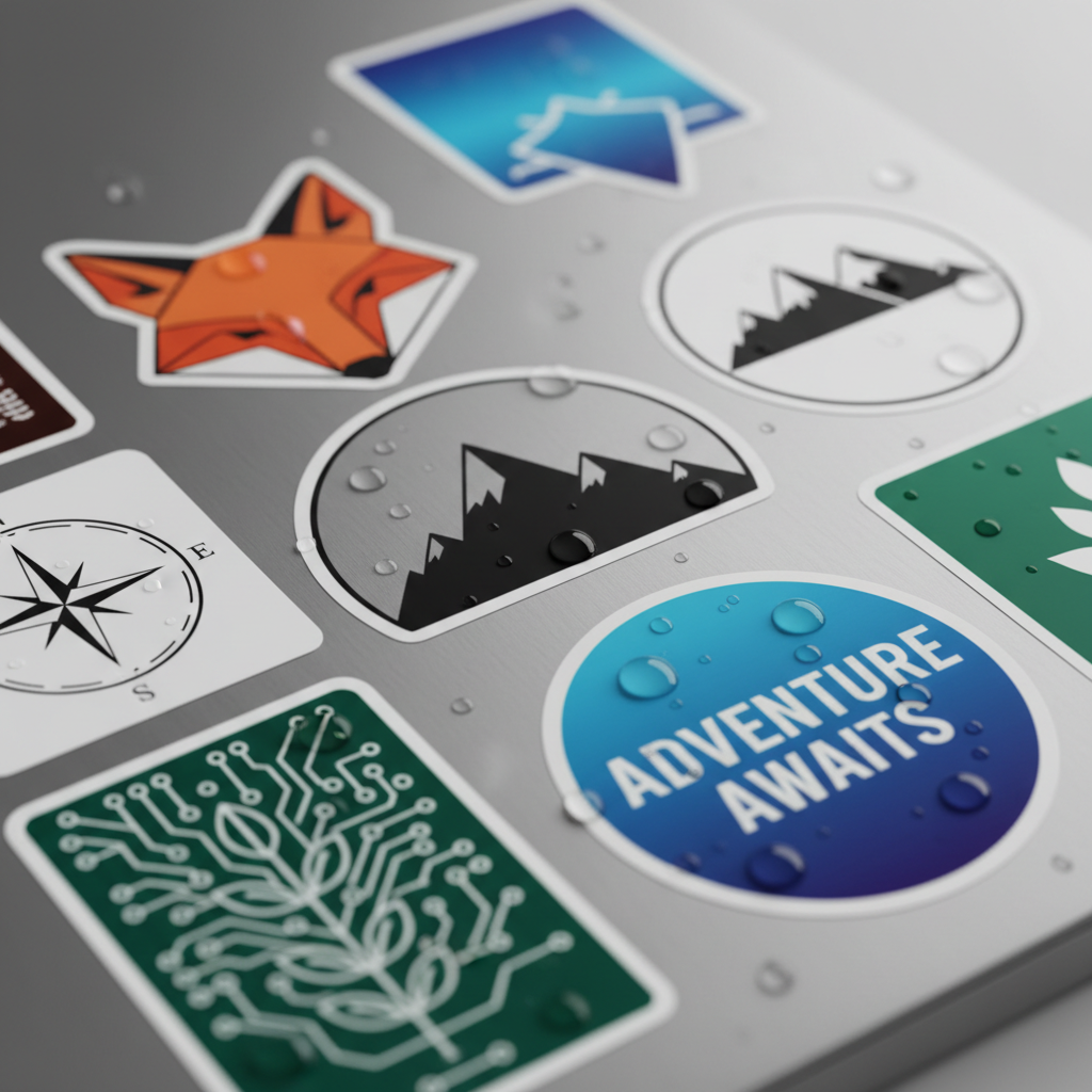 Close-up of sticker quality