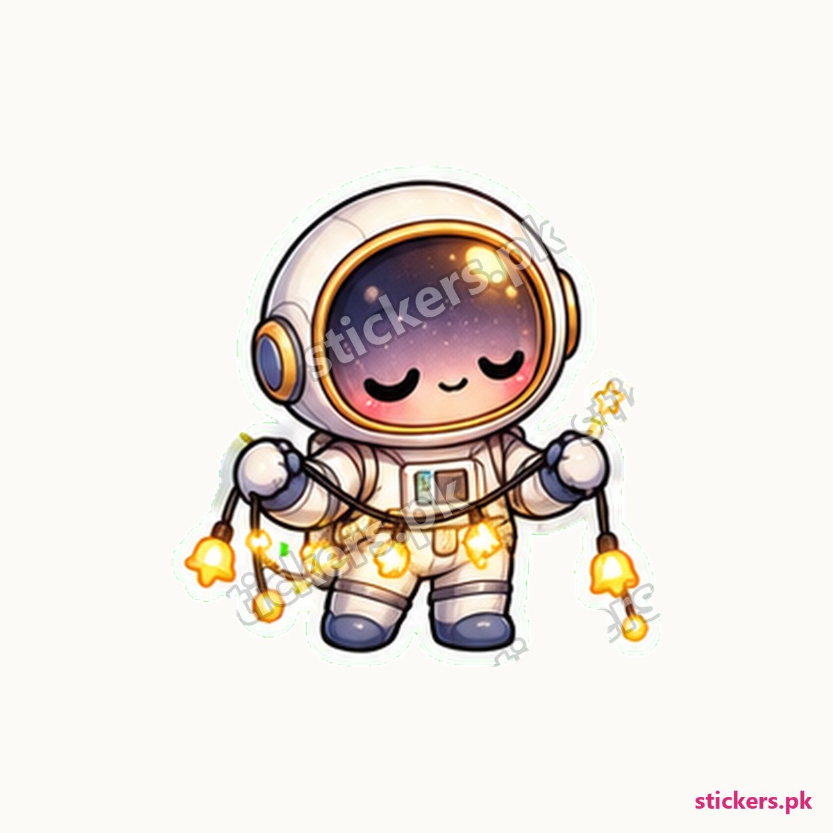 Little Astronaut String Sticker die-cut sticker
