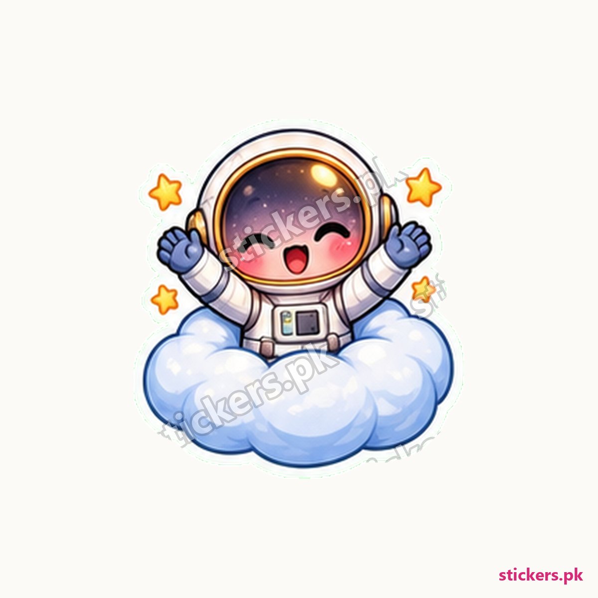 Little Astronaut Soft Cloud Sticker die-cut sticker