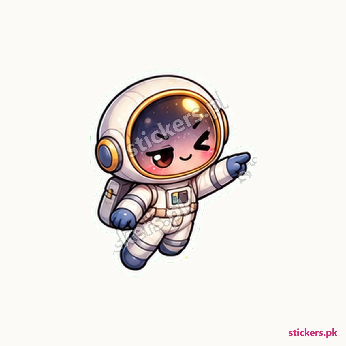 Little Astronaut Sparkle Trail Sticker die-cut sticker
