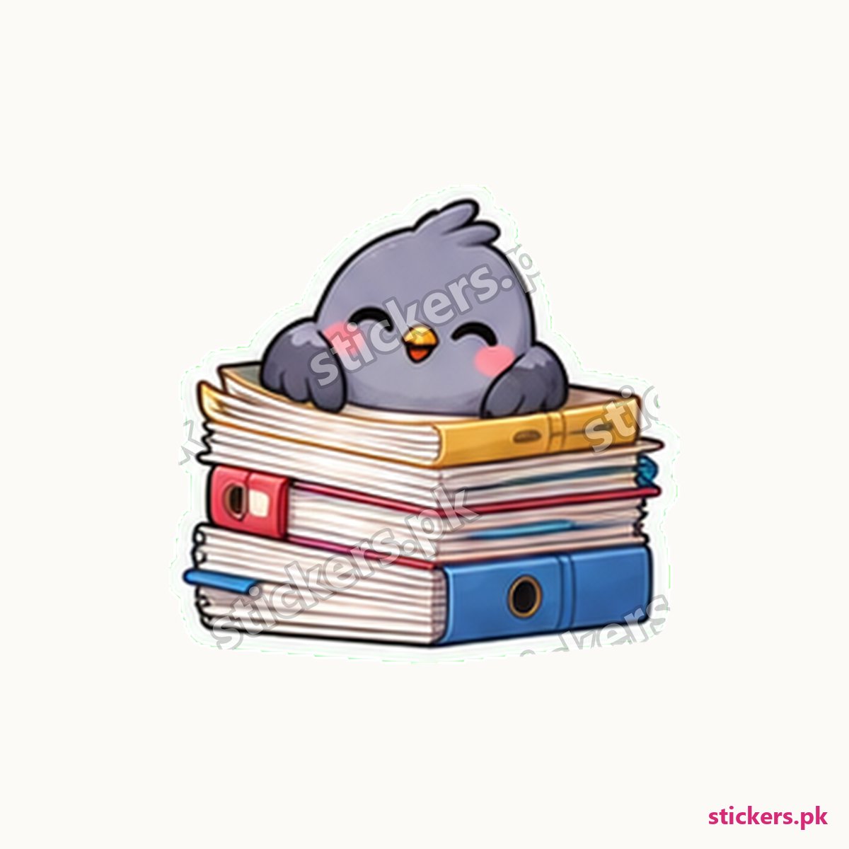Smug Pigeon Stack Sticker die-cut sticker