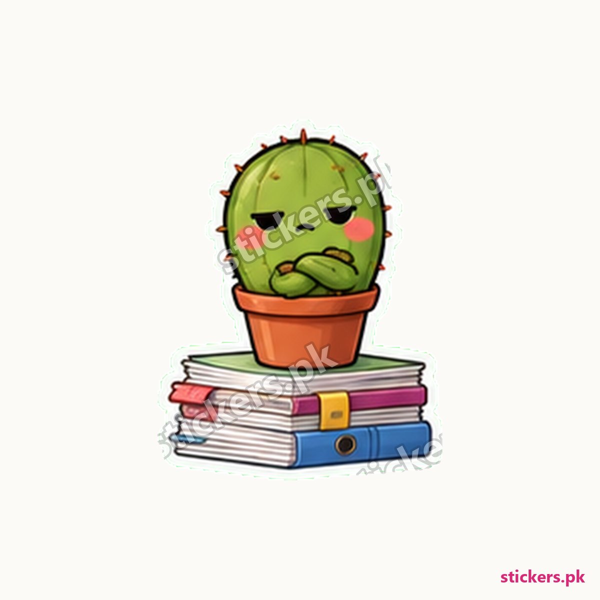 Sarcastic Cactus Stack Sticker die-cut sticker