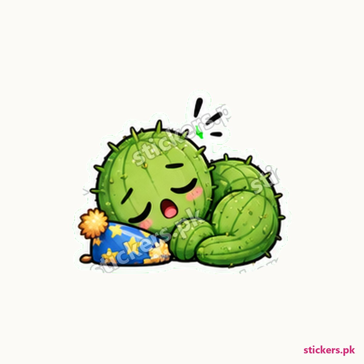 Sarcastic Cactus Tiny Party Sticker die-cut sticker