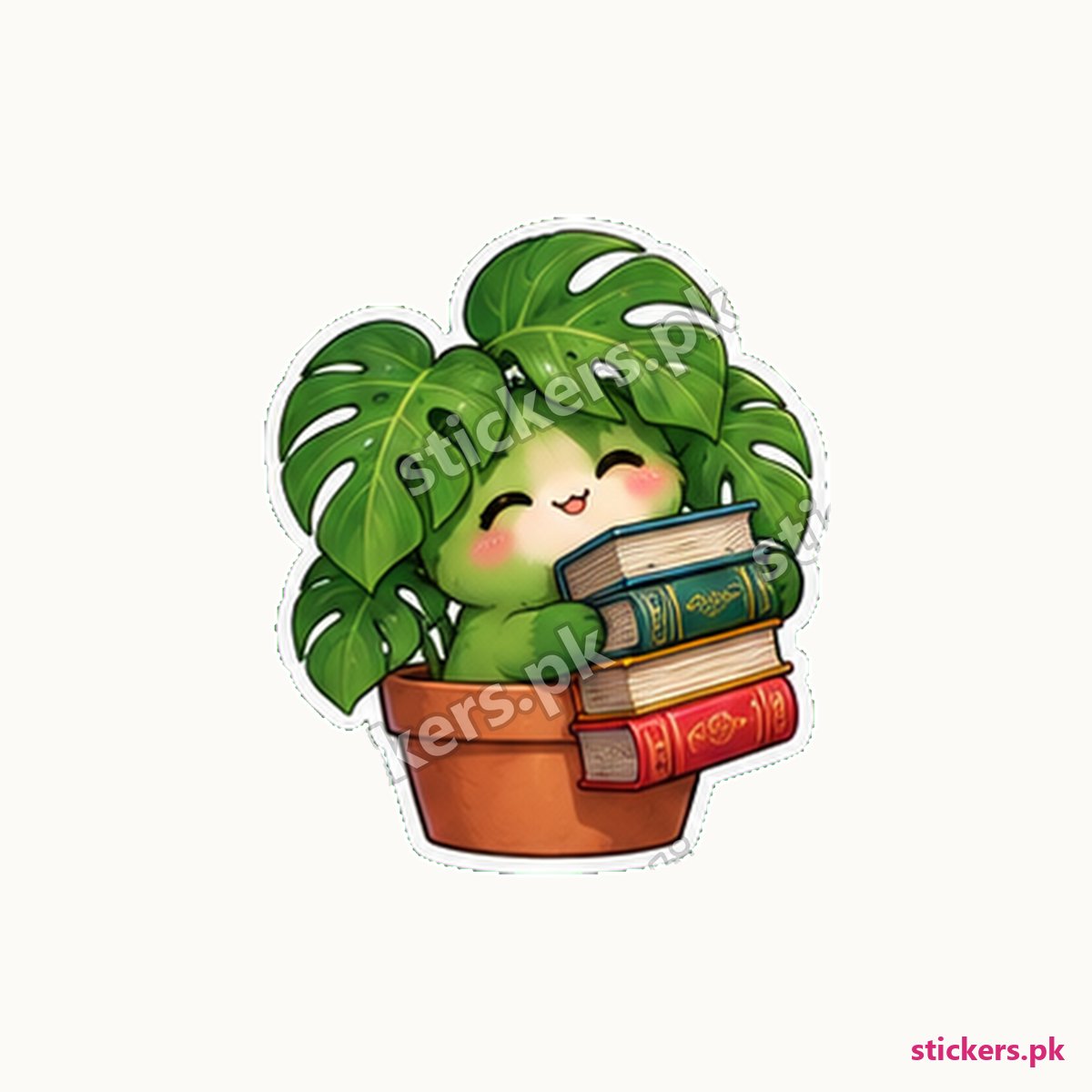 Potted Monstera Stack Sticker die-cut sticker