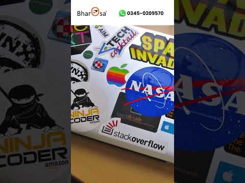 An introductory video about laptop stickers.