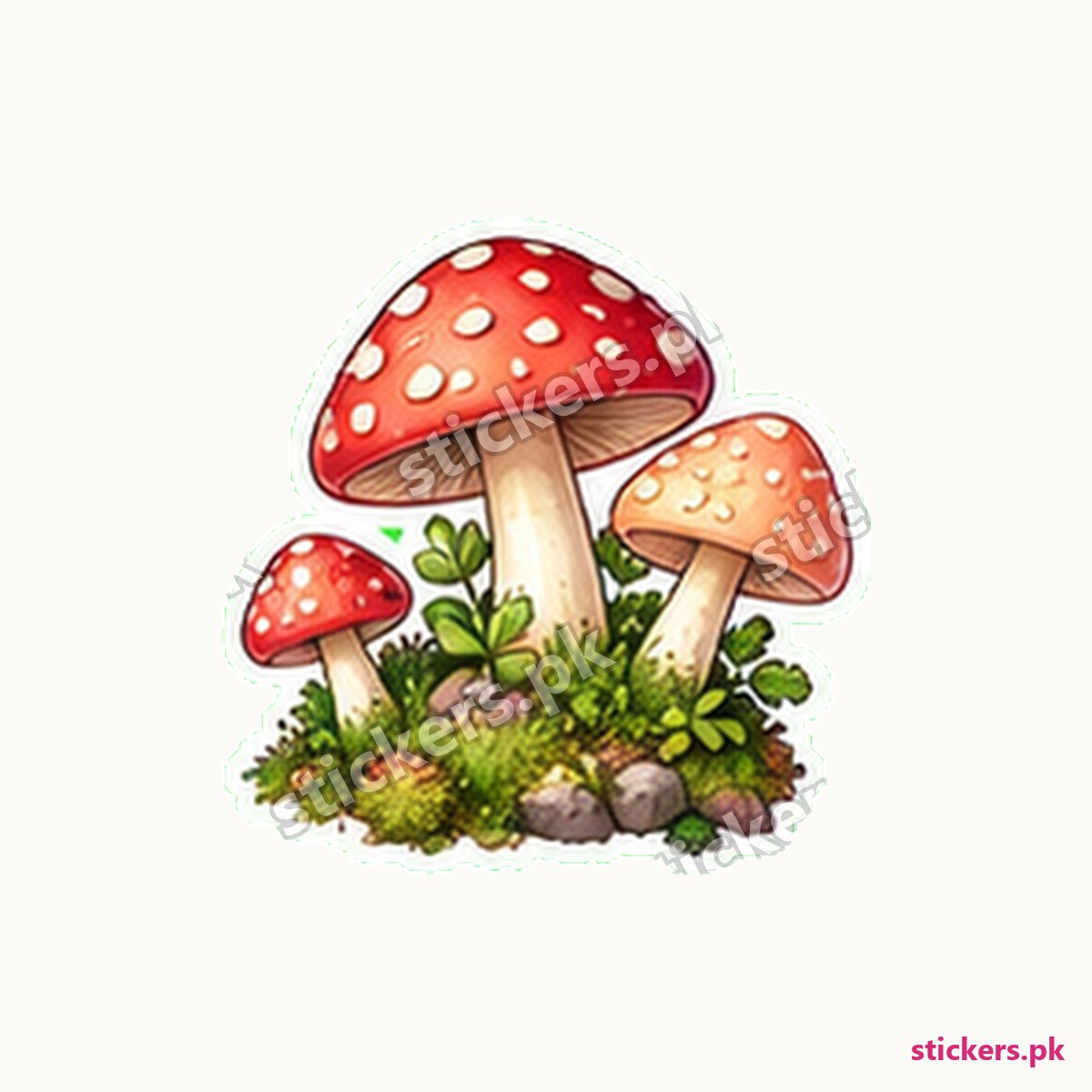 Flora Wild Mushroom Cluster Sticker die-cut sticker