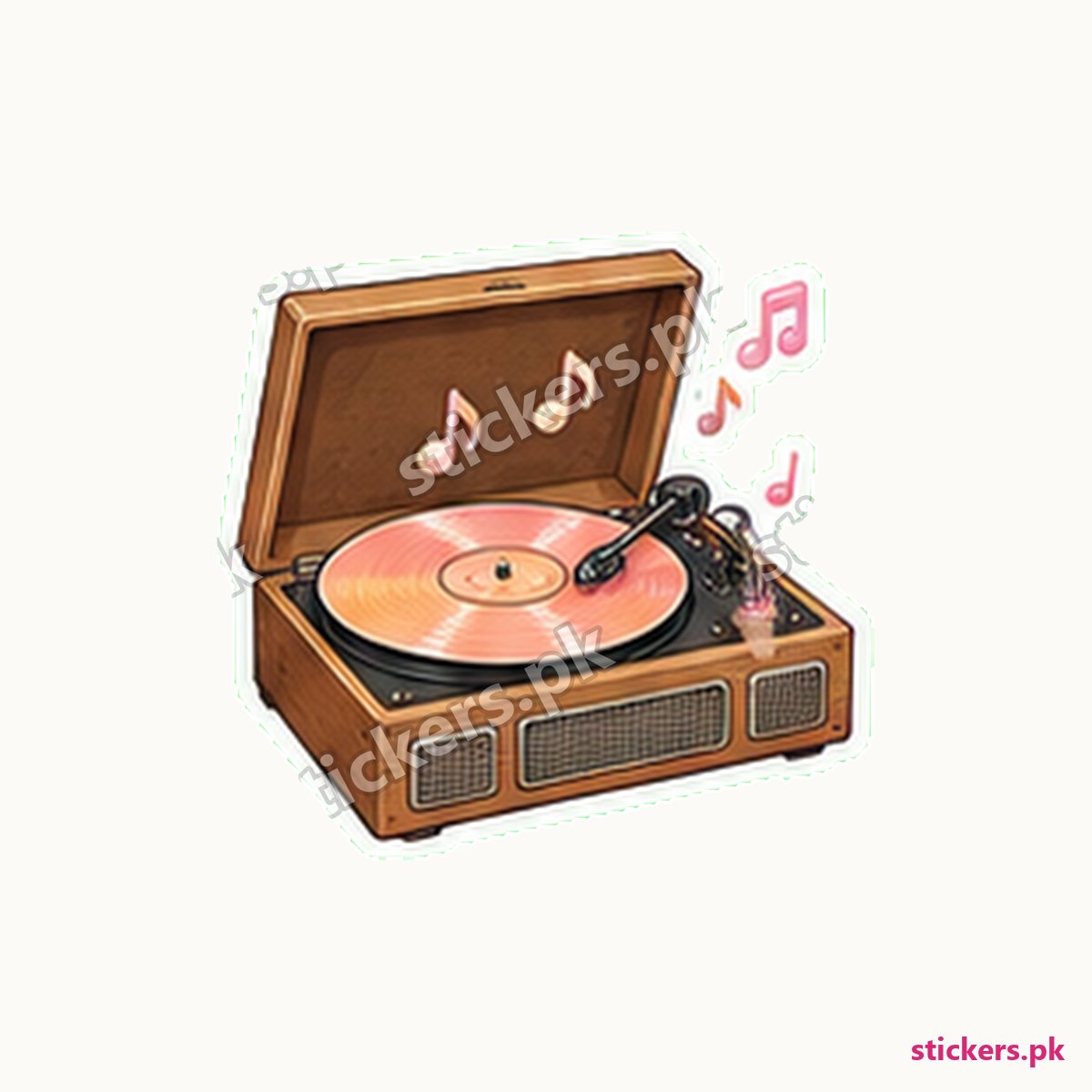 Y2K Pastel Music Turntable Sticker die-cut sticker
