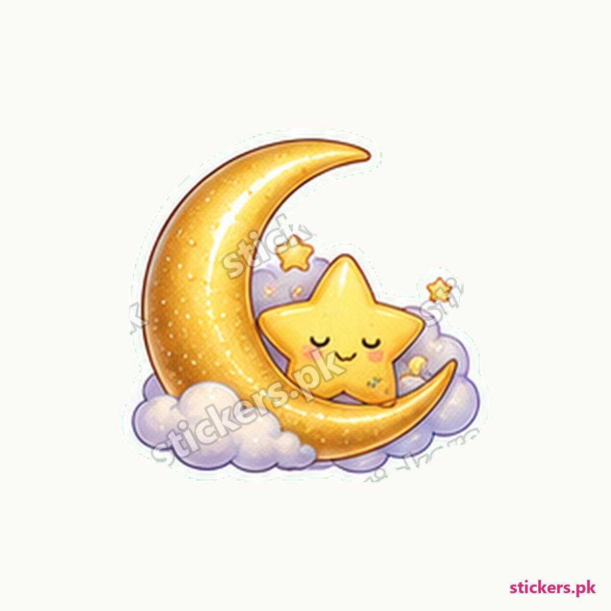 Crescent Moon Pillow Dream Sticker die-cut sticker