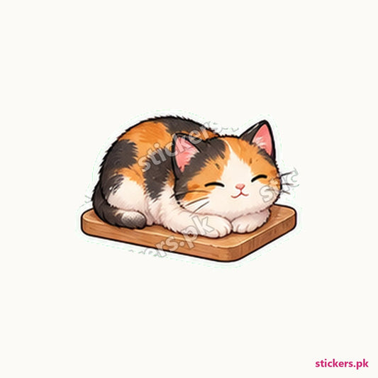 Clover Bread Loafer Cat Sticker die-cut sticker