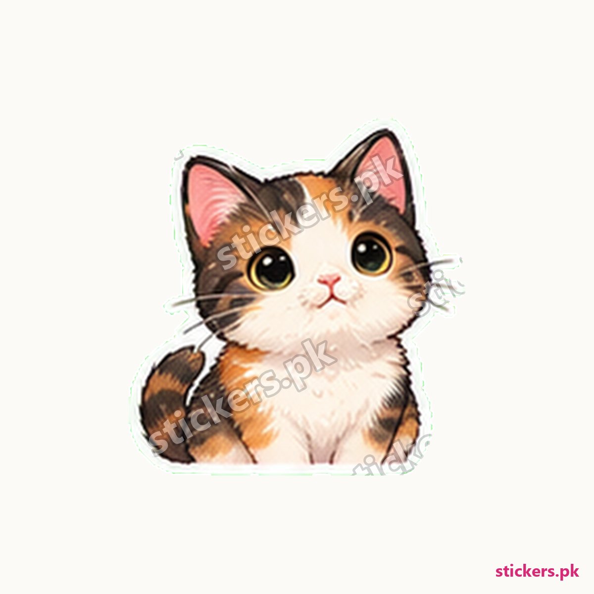 Clover Flour Paw Cat Sticker die-cut sticker