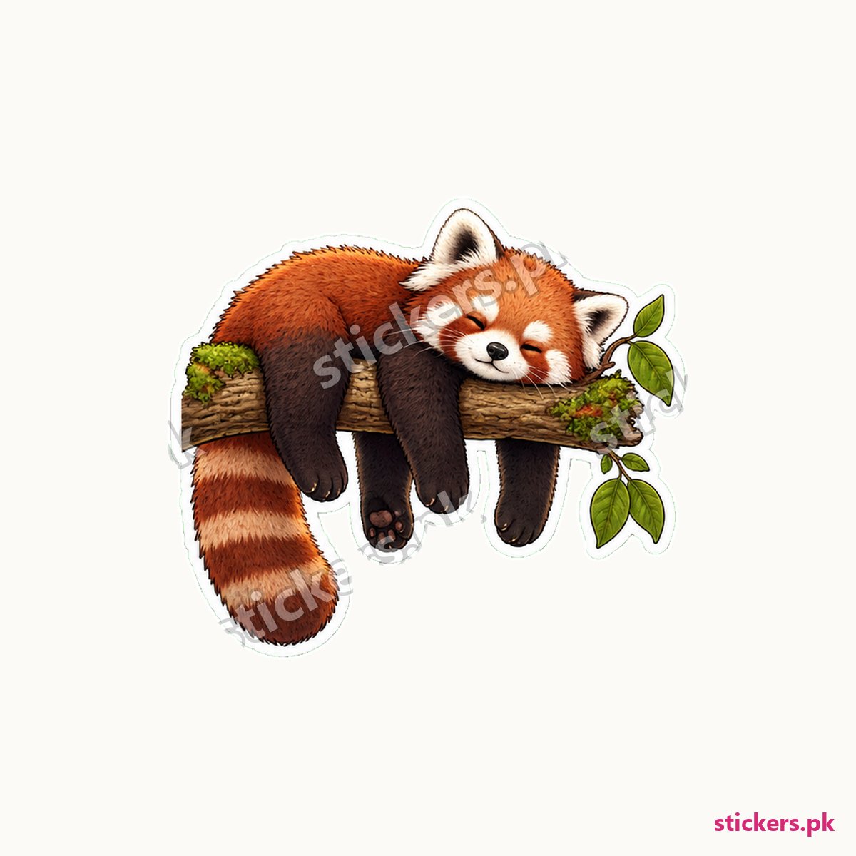 Rusty Branch Slouch Red Panda Sticker die-cut sticker