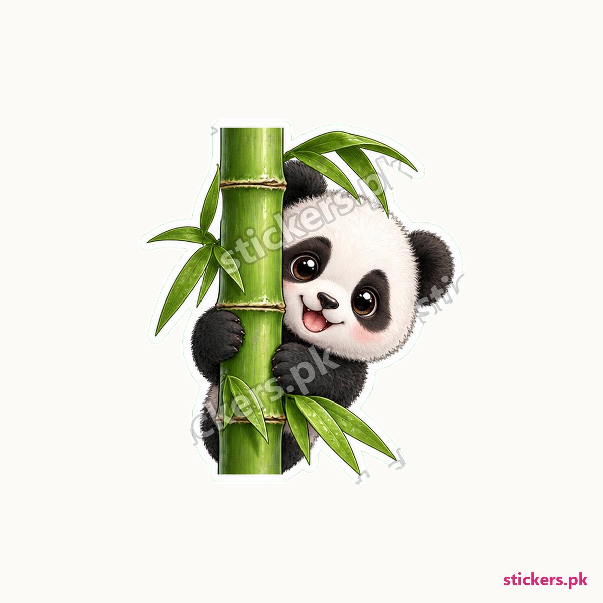 Pip Bamboo Shoot Hide Panda Sticker die-cut sticker