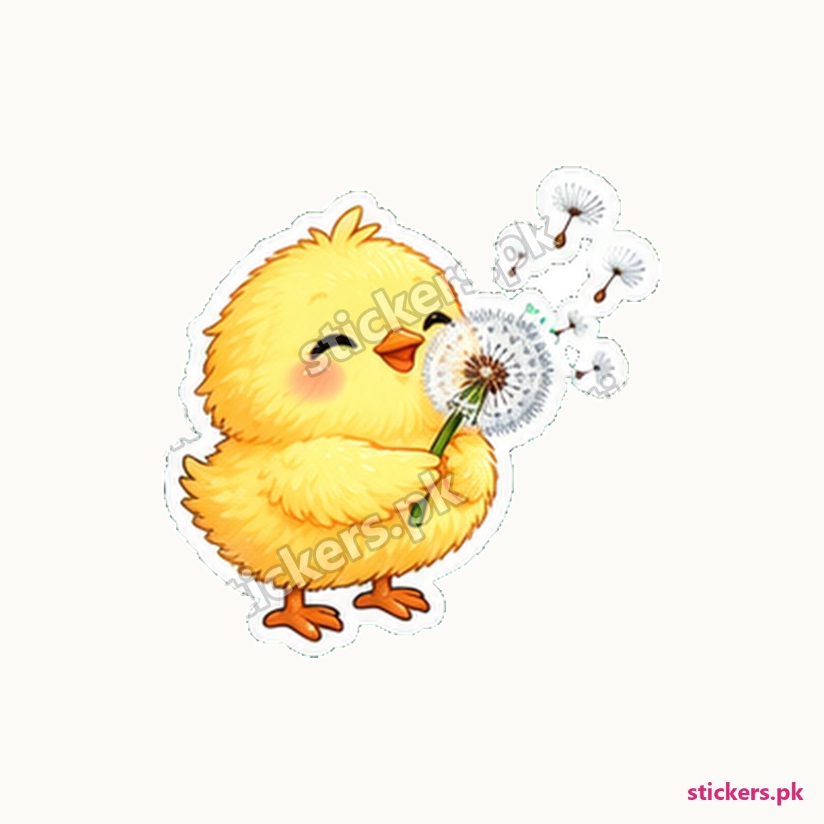 Pippin Dandelion Wish Chick Sticker die-cut sticker