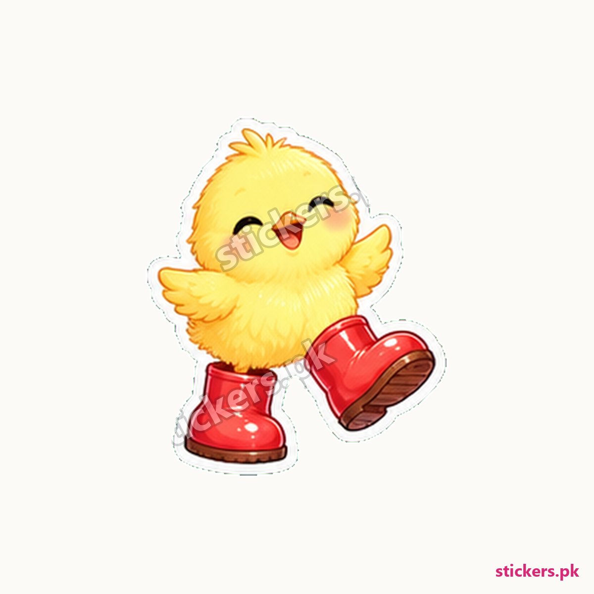 Pippin Rainboot Waddler Chick Sticker die-cut sticker