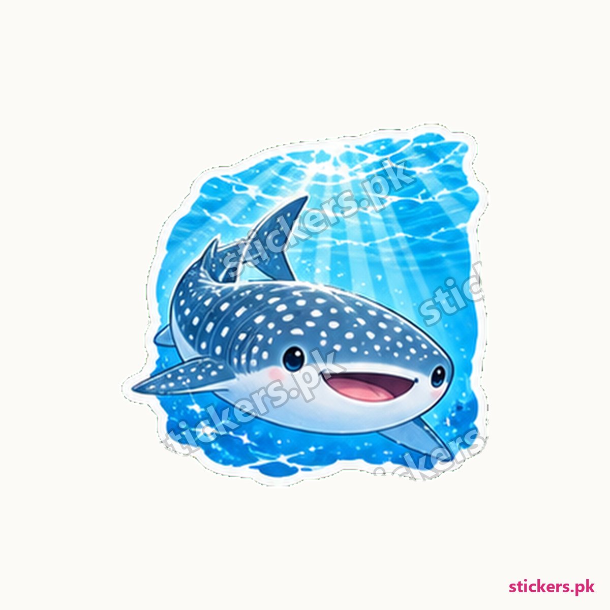 Finn Blue Lagoon Whale Shark Sticker die-cut sticker