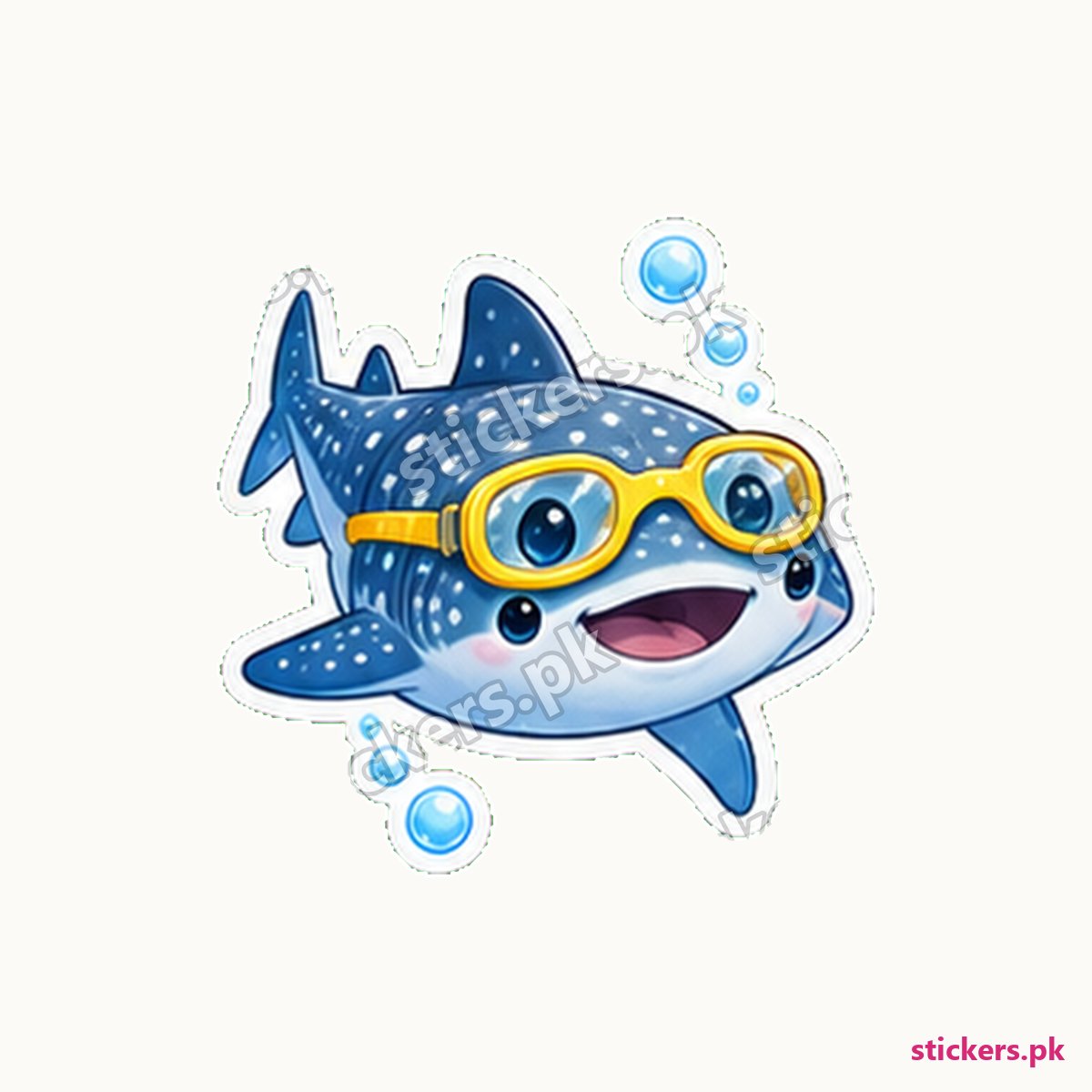 Finn Scuba Goggles Whale Shark Sticker die-cut sticker