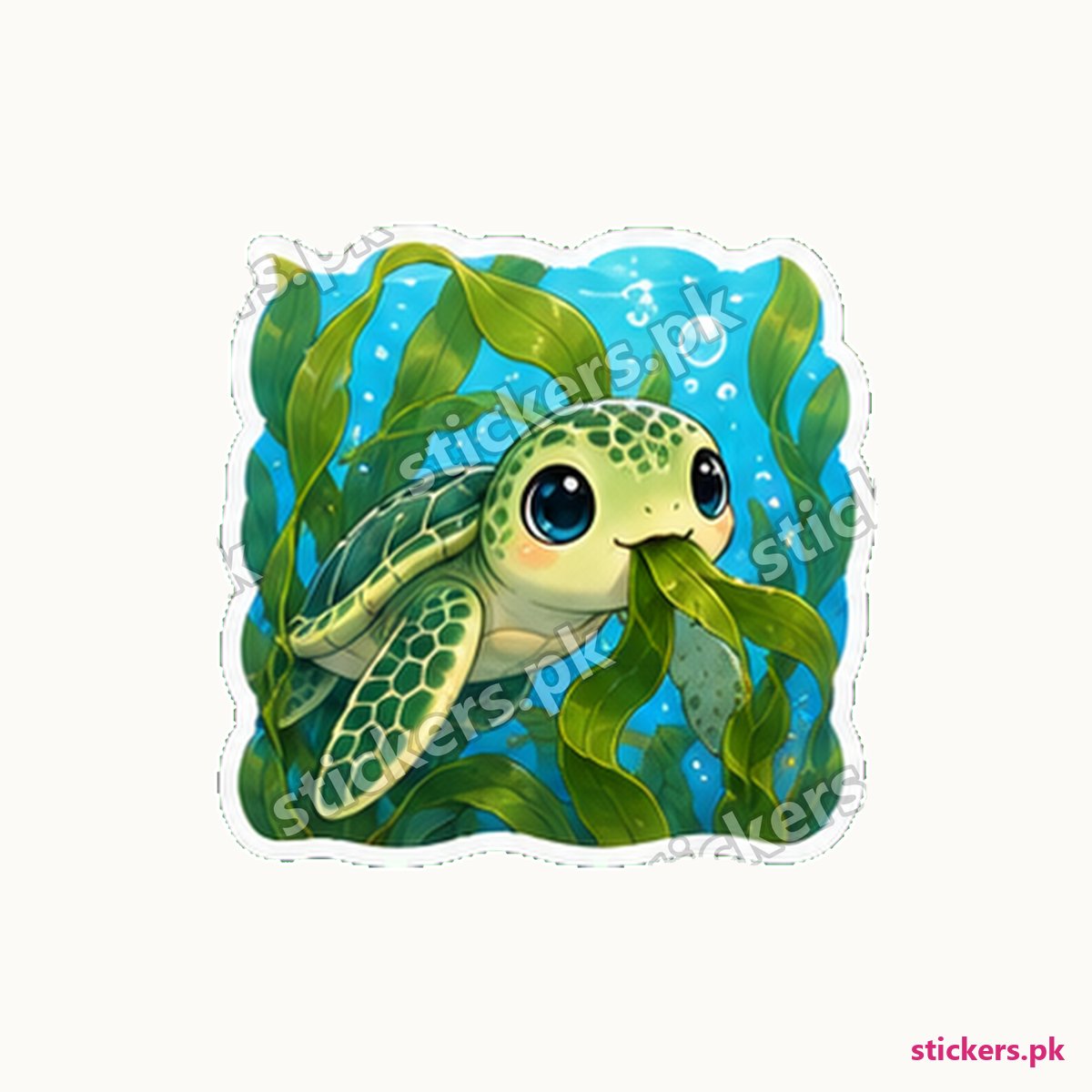 Shelly Kelp Grazer Sea Turtle Sticker die-cut sticker