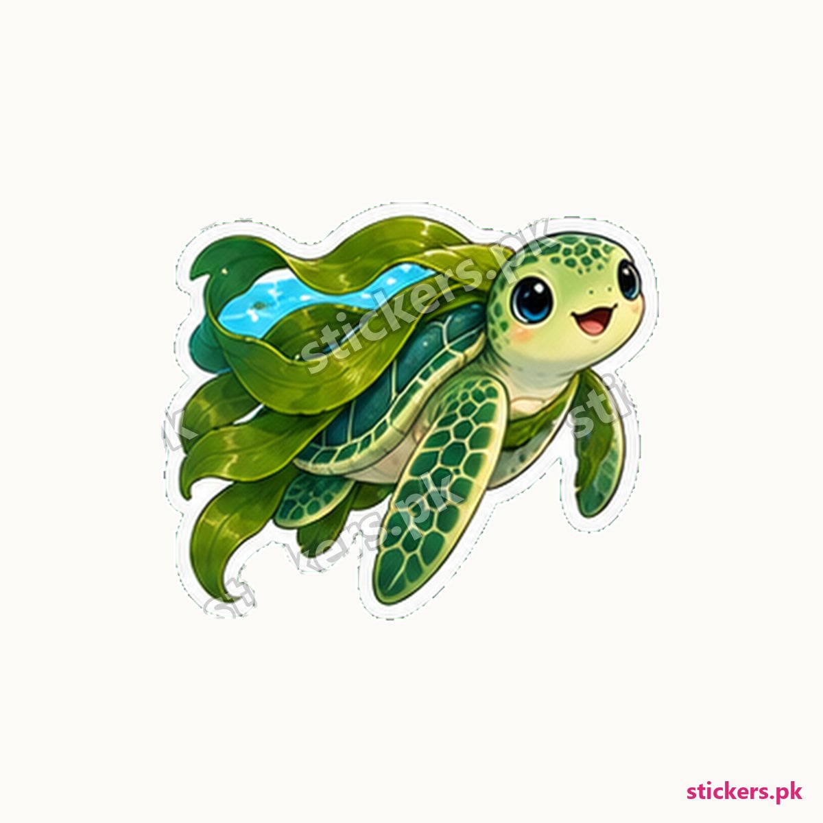 Shelly Seaweed Cape Sea Turtle Sticker die-cut sticker
