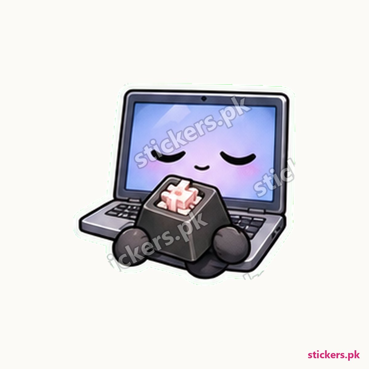Laptop Character Mechanical Keycap Sticker die-cut sticker