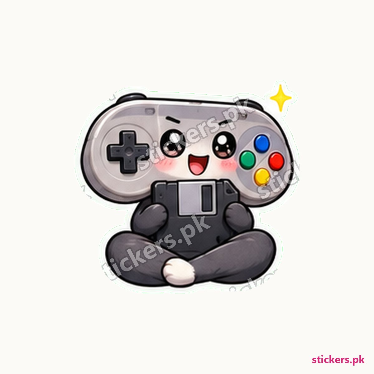 Retro Game Controller Floppy Disk Sticker die-cut sticker