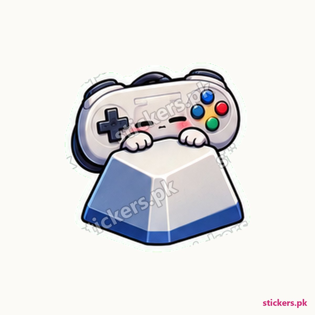 Retro Game Controller Mechanical Keycap Sticker die-cut sticker